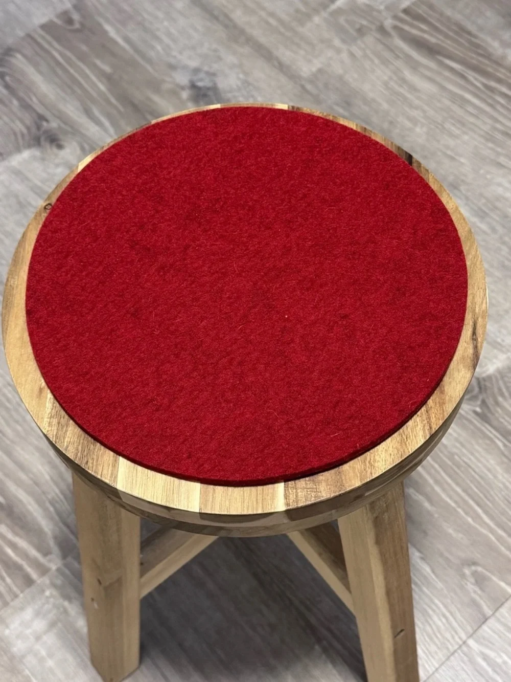 NWT Graf Lantz 10” Round Merino Wool Felt Trivet Garnet Red Minimalist Decor